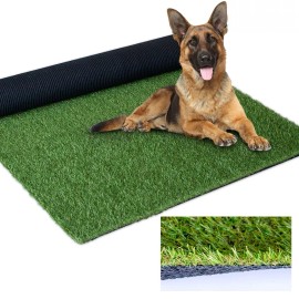 Unbranded 3 x 9 FT 0.8" Artificial Grass Turf Fake Outdoor Grass Carpet w/ Drainage Holes