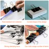 Mesybveo Pack of 100 Foldback Clips, 15 mm / 19