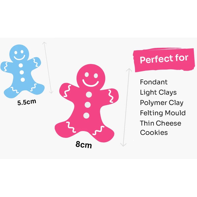 Set of 5 Hexagon Cutters Fondant Polymer Cookie Icing Crafts
