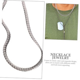 CORHAD Stylish Punk Necklace Link Chain Necklace Titanium Steel for Men Women