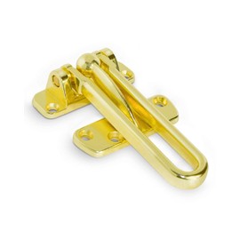 Jack N’ Drill Swing Bar Door Lock Durable Door Guard for Back & Front Doors, Childproof Door Security Made from Reinforced Diecast Metal for Home Security (Brass Plated, 2 Pack)