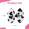4 Pack Baby Girls Cow Print Hair Bow Clips Toddler
