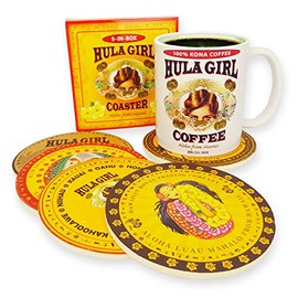 Hula Girl Coaster 5 Pieces in a Box