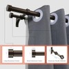 Lwiiom Double Curtain Rods with Aluminum End Cap and Full