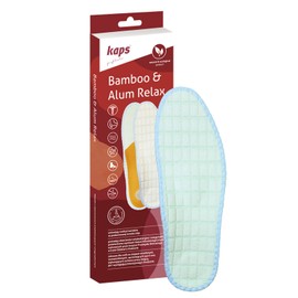 Plantillas ortopédicas ortopédicas para pies planos, hombres y mujeres, con control de olores de carbón y bambú, Kaps Bamboo & Alum Relax, todos los tamaños, Blanco, 39 EUR - 8 US Women