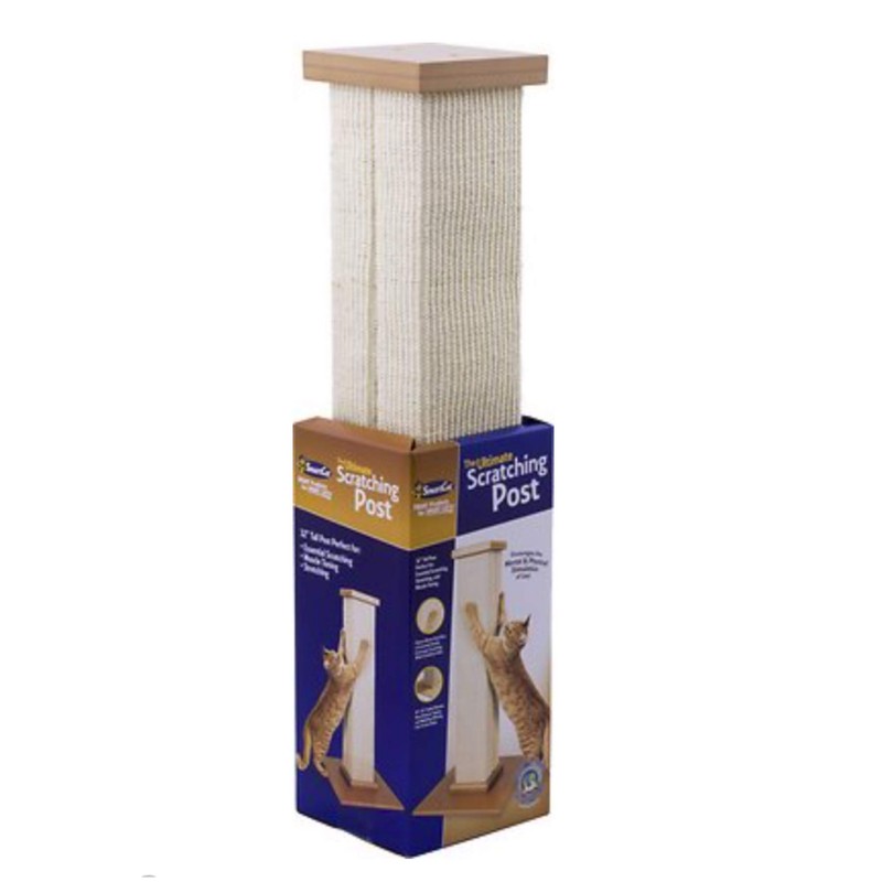 SmartCat Ultimate Scratching Post – Beige, Large 32 Inch Tower