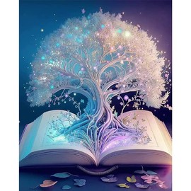 Diamond Painting Art Kits, 5D Diamond Painting Kits for Adults and Kids, Round Crystal Full Drill Diamond Painting Art, Tree Painting Picture Cross Stitch Arts Home Wall Decor (30x 40cm)