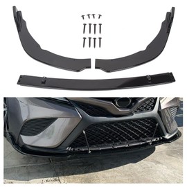 JMTAAT Spoiler Bumper Lip Compatible with 2018-2023 Toyota Camry SE/XSE Splitter Cover Trim Diffuser Deflector Front Gloss Black 3PCS