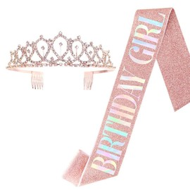 de Banda de Cumpleaños, de Cumpleaños, Mano de Obra Exquisita, Ligera para Fiesta de Cumpleaños (Oro rosa)