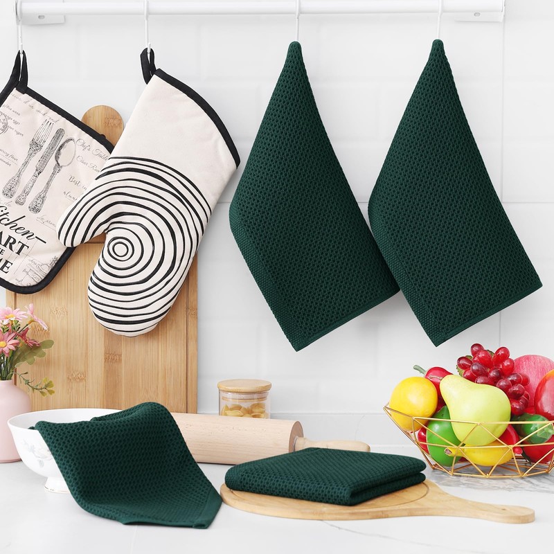 Homaxy Homaxy 100% Cotton Waffle Weave Kitchen Dish Towels, Ultra