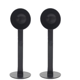 2 Pcs Coffee Scoop for Ground Coffee, Espresso Coffee Bean Spoon Espresso Tamper Tablespoon Measure Spoon with Pressed Bottom for Coffee Bean Press Coffee Grinding Pressing, Black