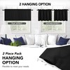 Deconovo Black Curtains 24 Inch Long, Cafe Curtains for Small