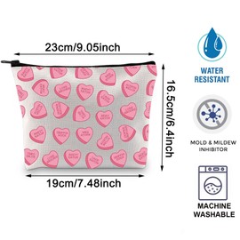 TOBGBE - Bolsa de maquillaje inspirada en las botas occidentales de vaquera, regalo para niña de campo, bolsa de cosméticos occidentales, regalos para conciertos de país, Blanco apagado, Romance