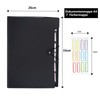 DoocliB Document Folder A4 7 Compartments, Expanding File with Labels,