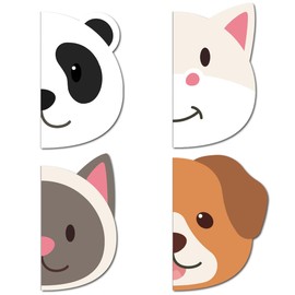 SIIXU Cute Animal Shaped Notebooks, 4 Pack A5 Lined Journal, Unique Aesthetic Design for School & Work Supplies