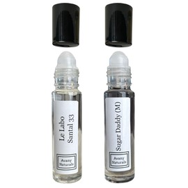 Avany Naturals Man Perfume Sampler Set - Roll Cologne Men, Replicant Perfume, Alt Fragrance, Travel Size Cologne, Roll-on Scented Body Oil, 2 pc Set (Woody Duo)