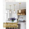 Audickic Gold Pendant Lights Kitchen Island, Modern Hanging Lights Fixtures