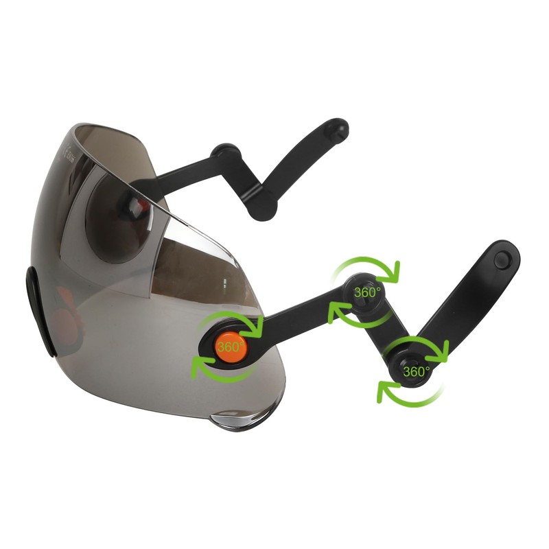 GREEN DEVIL Replacement Integrated Clear/Coloured Visor, Compatible with Mervex Vent