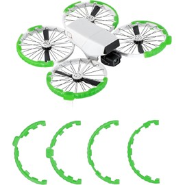 Upgraded 360° TPU Fluorescent Propeller Guard for DJI Flip - Lightweight Collision Protection Ring with Fortress Design (Green)