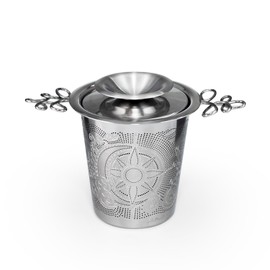 Tea Basket For Loose Tea Loose Leaf Tea Steeper For Loose Leaf Tea Stainless Tea Infuser Fine Mesh Tea Infuser Tea Filter Strainer Tea Diffusers For Loose Tea Brewer (Shangrila Moonlight - Silver)