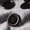 60 botones negros – 1 pulgada de resina de plástico