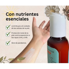 Protector Solar 50FPS 125ml, Anti-Brillo | sin irritación y sin textura grasosa | ngredientes naturales, antisebo, sensación mate suave | ANTI rayos UVA/UVB | tono invisible. Botica de la trinidad