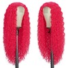 Curly Wig for Women, Hot Pink Wig, 26 inch, Synthetic