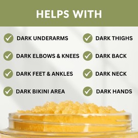 Kojic Acid, Turmeric & Manuka Honey Sugar Scrub (18 Ounces) Dark Spots & Brightening - Moisturize and Exfoliate - for Body, Hands, Foot, Thighs, Armpits, Bikini Area - 100% Natural Ingredients - Even Skin Complexion - Made in USA - 18 oz Jar