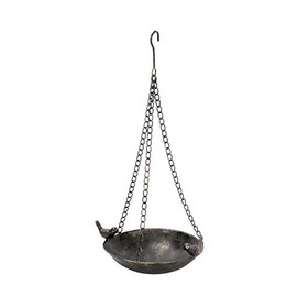 Cute Antique Brown Hanging Bird Bath
