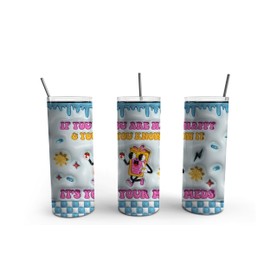 TeesAndTankYou It's Your Meds Skinny Tumbler 20oz Travel Coffee with Lid and Straw Stainless Steel Insulated Hot or Cold