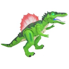 eBigValue RC Dinosaur Toy with Walking, Roar Sound & LED Lights – Remote Control Shake Head Dino for Kids – Educational Light-Up Action Toy