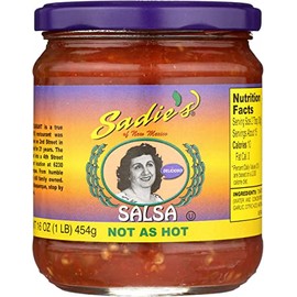 Sadie's Not as Hot Salsa, Non GMO, Vegan, 16 Ounce (Pack of 1)