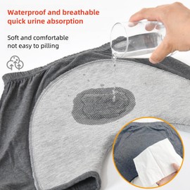 KUMUROETA Adult Incontinence Cloth Diapers,Reusable Washable Diapers,Hospitalized Patient Diapers,Bedridden Patient Underwear,Suitable for Elderly Urine Leakage,Incontinence Care