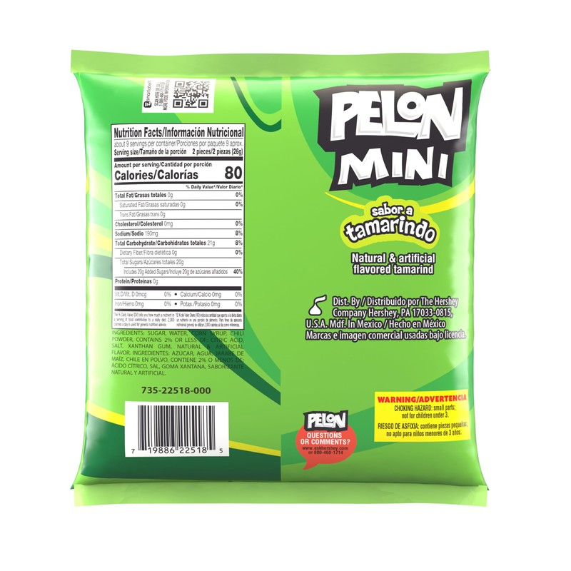 Pelon Pelo Rico Mini Tamarind Candy, 0.45 oz, 18 Count