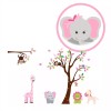 DaraBaby Vinil Árbol Con Búhos Y Animales De La Selva