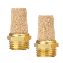 Pneumatic Silencer Made of Sintered Bronze 1/2 Inch Set of 2, 5 or 10 Industrial Quality (2, 1/2 Inch)