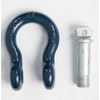 Hi-Gear 2 Pack Blue/Galvanized Bow Shackle 7/8" inch D-Ring Rugged