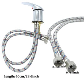 Salon Water Faucet and Sprayer Hose Kit for Shampoo Bed Bowl or Backwash, with Stainless Steel Hose, Durable Salon Spa Hot Cold Mixer
