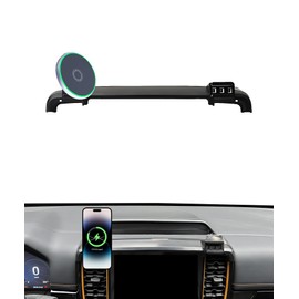 AbeeyGeomarn Car Phone Holder for Ford Ranger 2023 2024 2025 Accessories Apply to 12.1 Inch Touch Screen 15W Fast Wireless Charger Screen Fixed Clip Cell Phone Mount