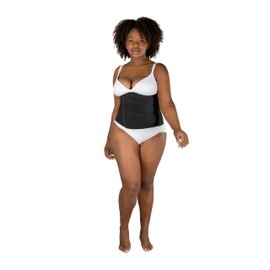 MISTY PHASES Postpartum Belly Wrap Support Belt, Belly Band Wrap For Recovery, Postpartum Fajas Abdominal Binder For Women (Black, Large)