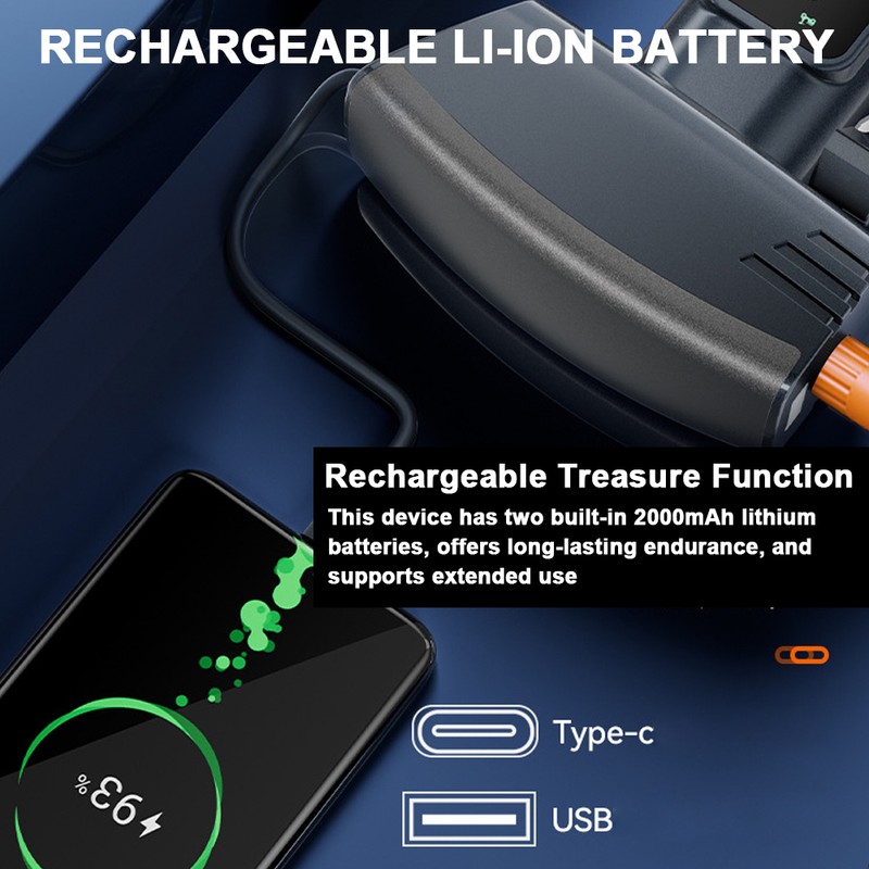 6in1 Car Wireless Inflatable Pump Portable Tire Inflator Intelligent Window