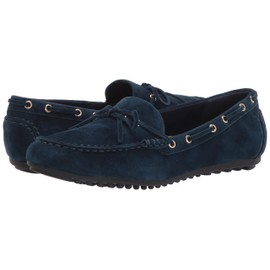 Bella Vita Mocasín Plano para Mujer, Piel de Ante Azul Marino, 10 X-Wide