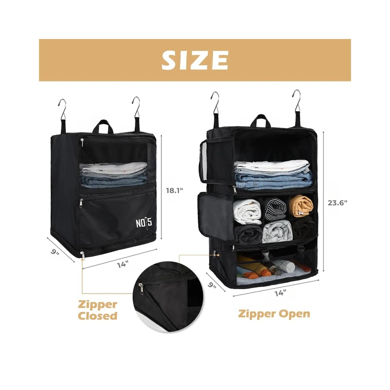 NOIS GENESIS Travel Organizer, Compression Suitcase Organizer, Hanging Organizer, Luggage