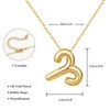 KissYan Zodiac Necklace, 14K Gold Plated Bubble Constellation Horoscope Sign