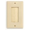 RiteAV - Single Gang Wall Plate with Brush Bristles - Ivory [Now Fits Larger Cables]