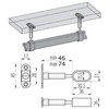 1 x Wardrobe Rail Centre Bracket for Oval Clothes Bar