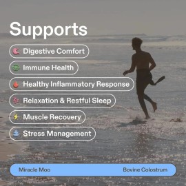 Miracle Moo Colostrum + ImmunoLin | Immune & Digestive Support | 60 Servings