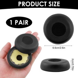 Tweozhui 1 Pair of Ear Pads for Jabra Evolve2 75, The Material is Sponge for Jabra Evolve2 75 Replacement Ear Pads, Compatible with Jabra Evolve 75 75+ / 75 UC / 75MS, Headset Replacement Parts, Black