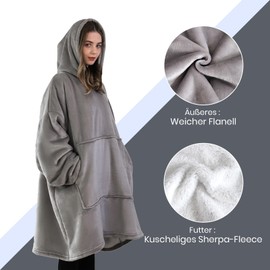 Good Nite Cuddly Blanket with Sleeves Hoodie Blanket with Sleeves Pullover Blanket Women's Hoodie in Plus Size with Pockets Sherpa Snuggle Blankets