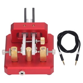 Morse Code Key Double Paddle CW Telegraph with 3.5mm Interface Shortwave Radio Amateur Ham Portable Practice Station for Camping Indoor Operation